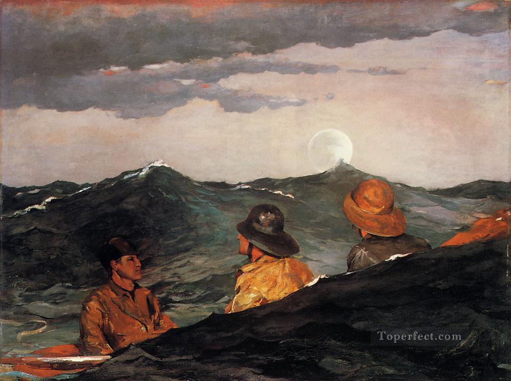 Kissing the Moon Realism marine painter Winslow Homer Oil Paintings